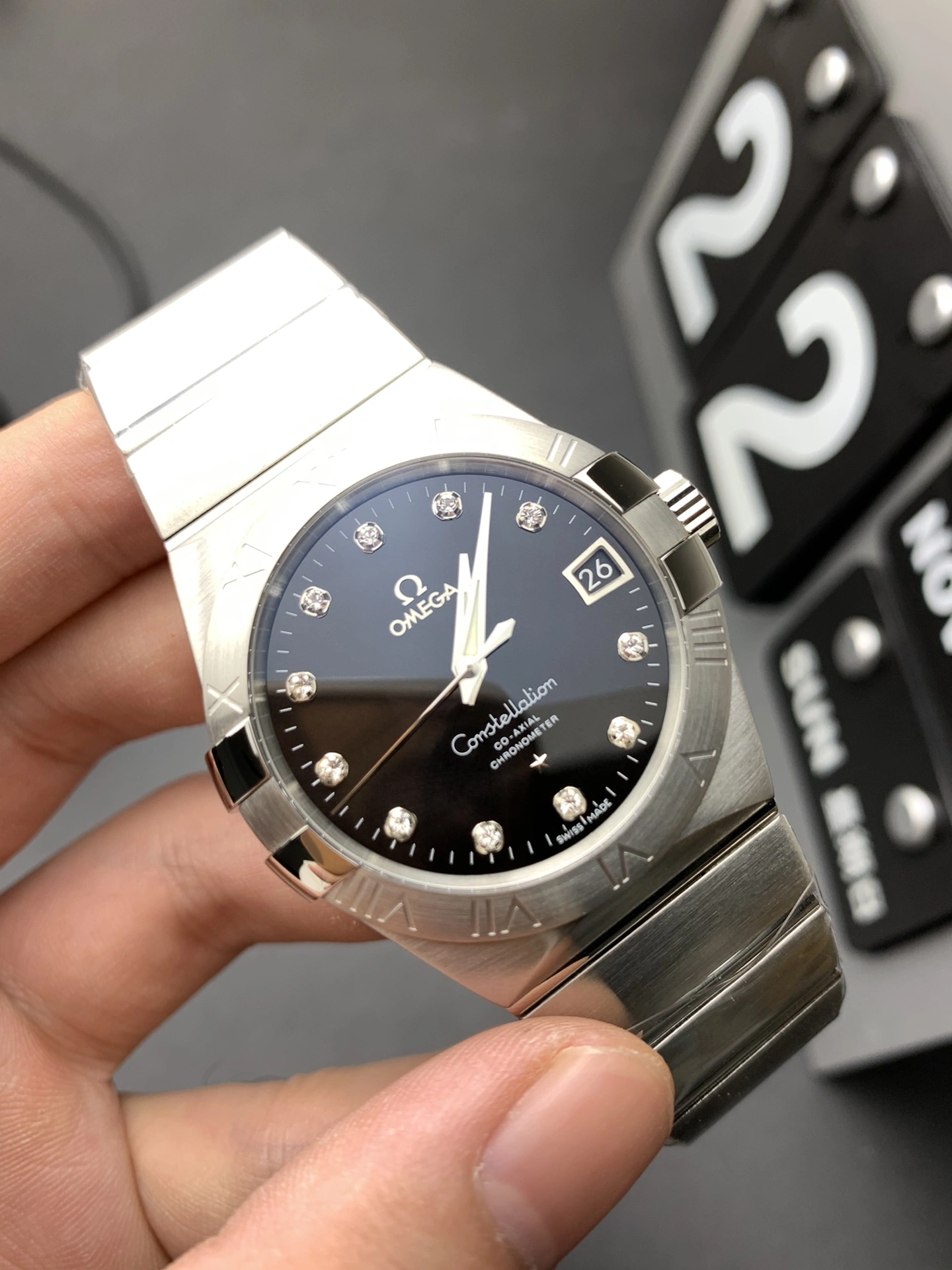 Chic CBD Factory Omega Constellation Co-Axial 38mm Black Diamond Dial (123.10.38.21.51.001) 1:1 Super Clone – DD8500 Movement 315